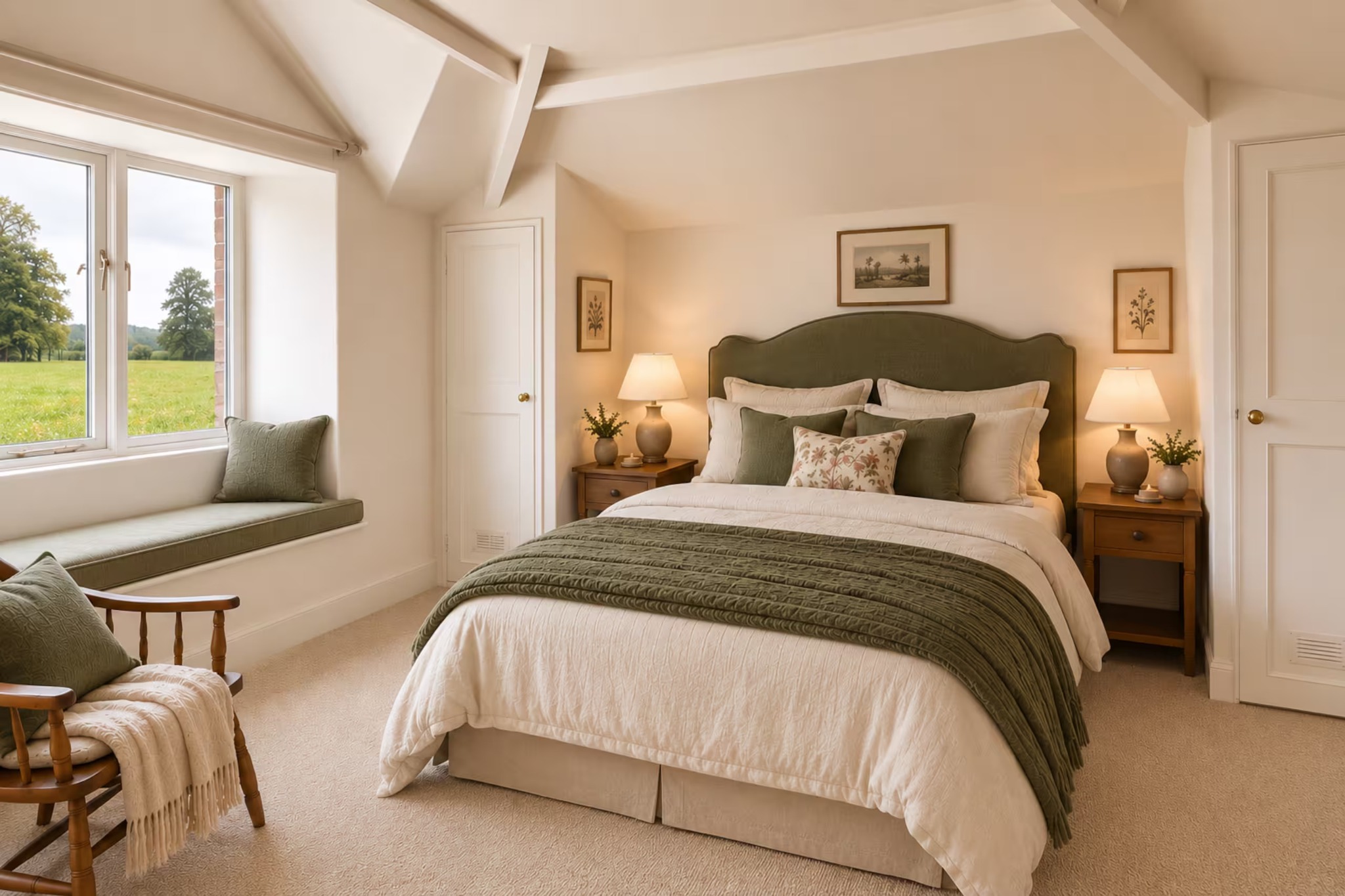 Main bedroom overlooking the countryside